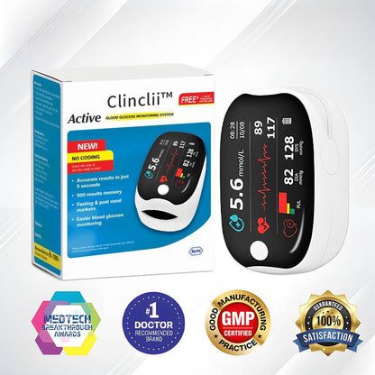 Clinclii™ GlucoSense laserové zariadenie na monitorovanie hladiny glukózy v krvi