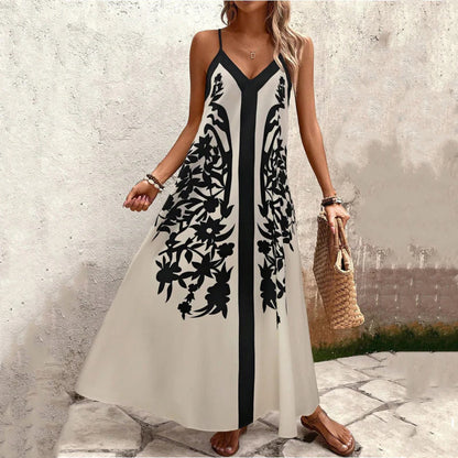 Dlhé, vzdušné maxi šaty s tenkými ramienkami