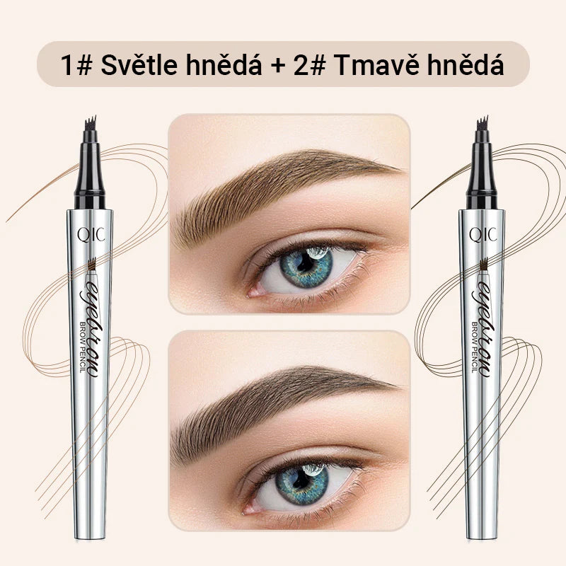 Viacúčelová ceruzka na obočie so 4 hrotmi (2 ks)