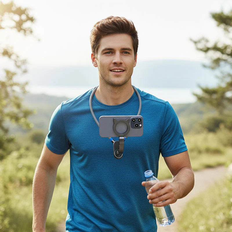Magnetický držiak na telefón na krk s funkciou handsfree