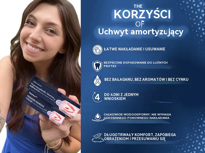 Lepidlo na zubné protézy AdhereDent® – stabilita a prirodzené pohodlie pri nosení