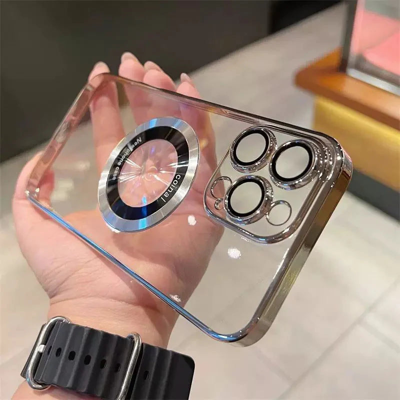 Transparentné magnetické púzdro pre iPhone
