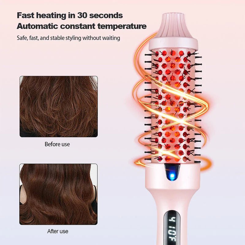 ? 2-in-1 Hair Straightener & Curler – Ionic Anti-Scald Styling Brush with Fast Heating & Adjustable Temperature (Perfect for All Hair Types)