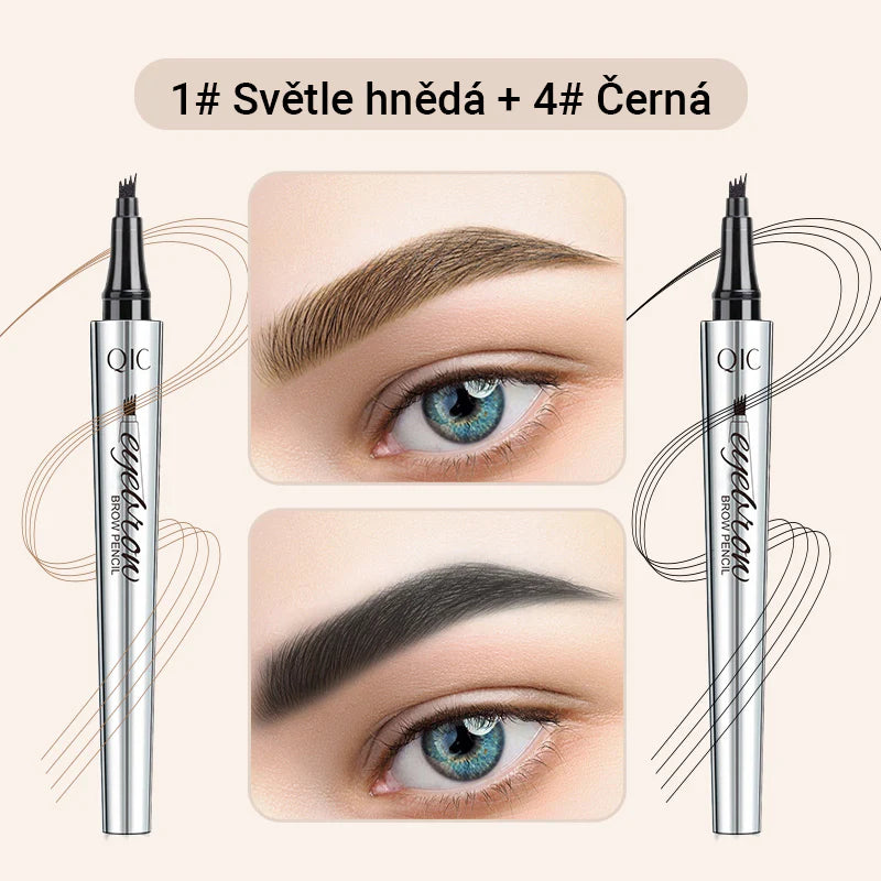 Viacúčelová ceruzka na obočie so 4 hrotmi (2 ks)