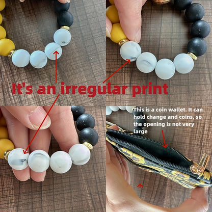 Silikónový držiak na karty s korálkovým náramkom