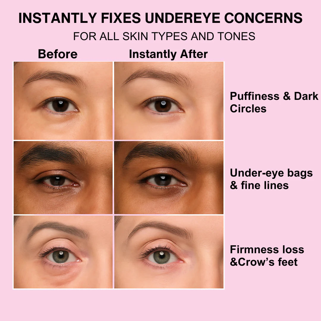 Okamžité sťahovanie očí - zloženie bezpečné aj na make-up