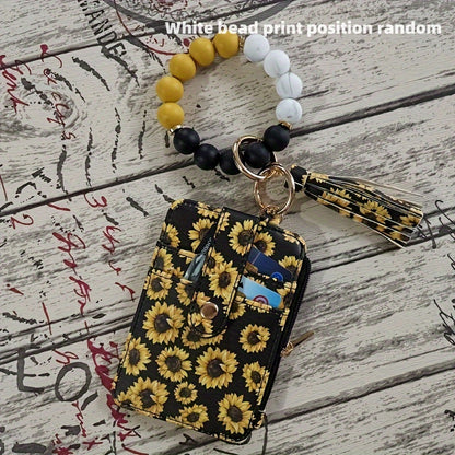 Silikónový držiak na karty s korálkovým náramkom