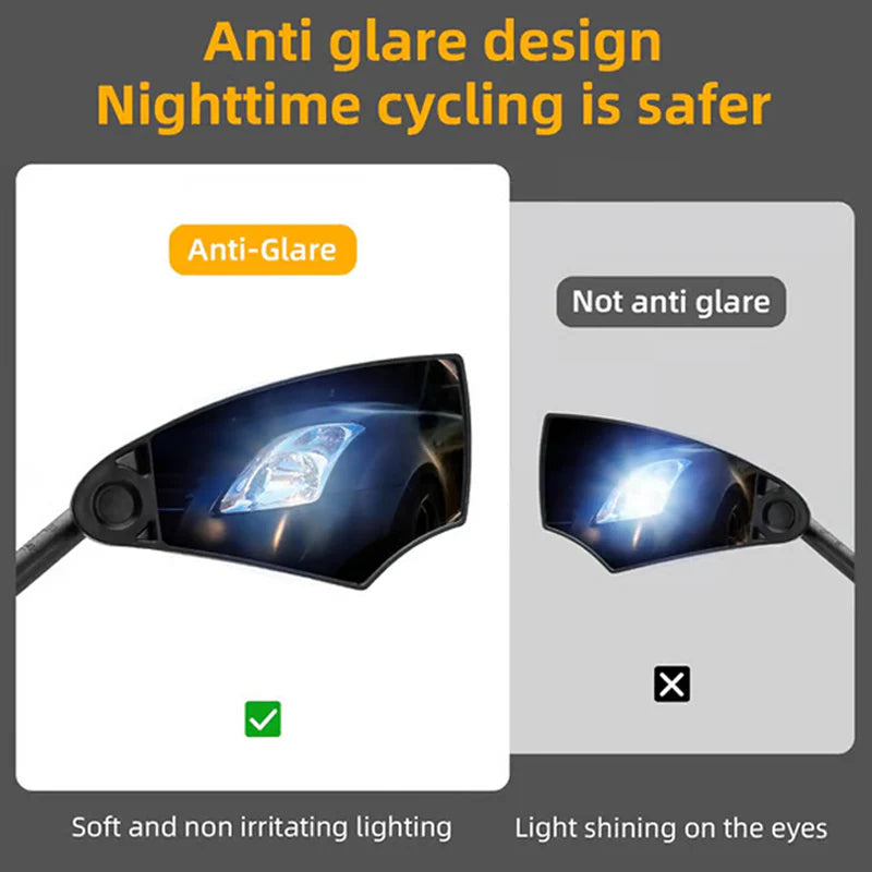 360° nastaviteľné zrkadlo na riadidlá bicykla