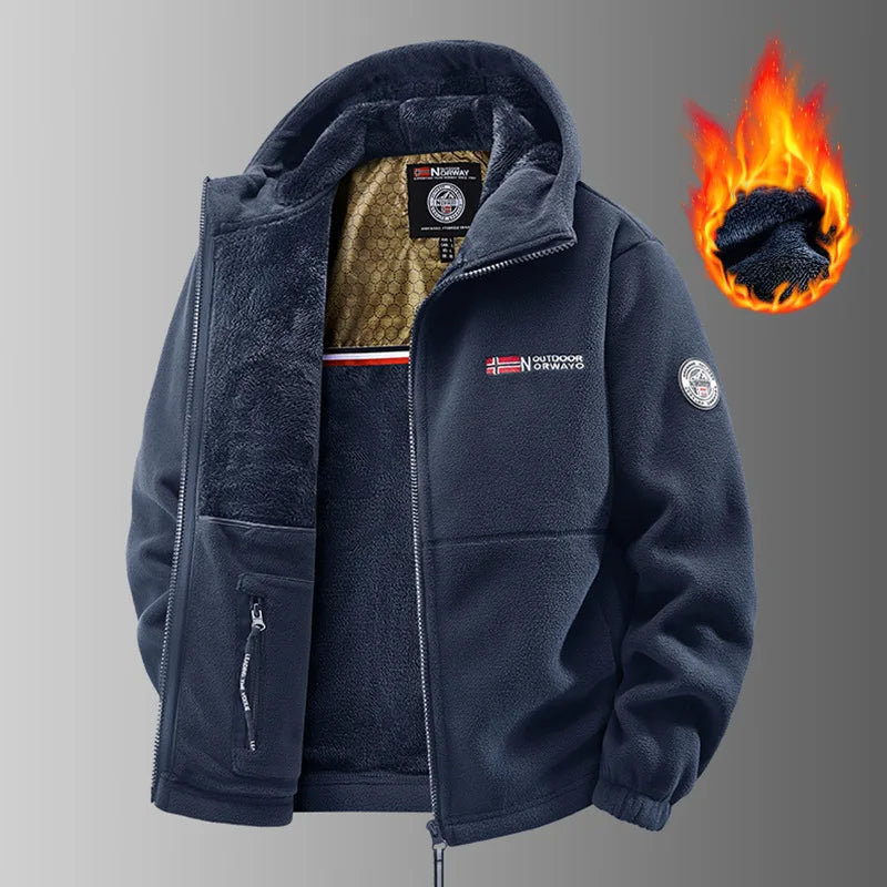 Pánska termoflísová bunda Graphene – ultrateplá zimná bunda s podšívkou Heat-Lock a vetruodolným dizajnom