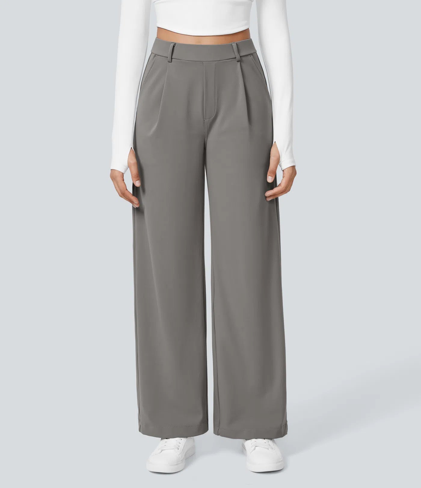 Loose-fit straight-leg pants