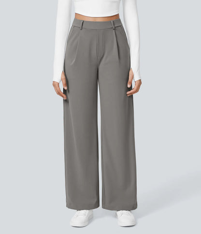 Loose-fit straight-leg pants
