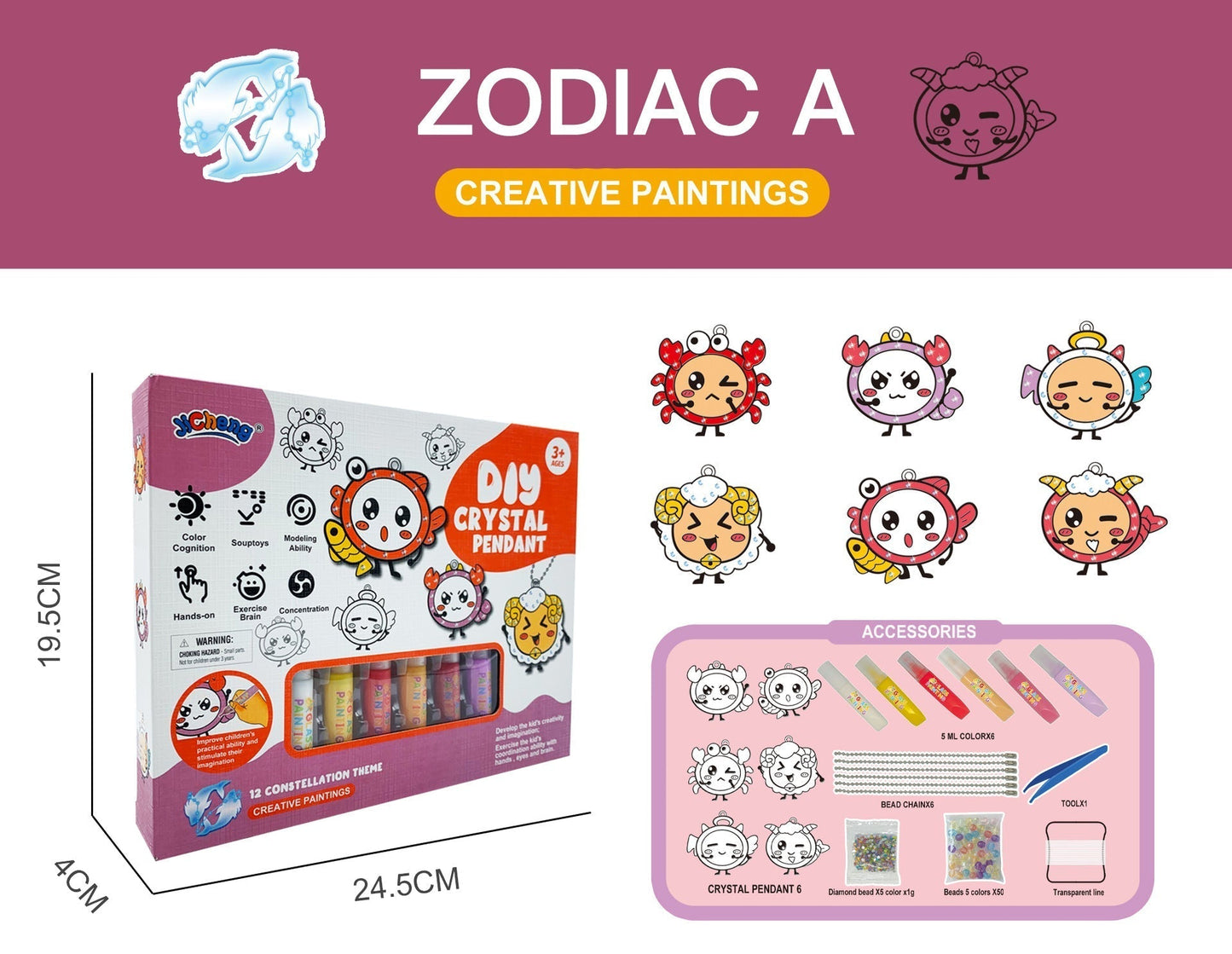 Sada na umenie a remeslá pre domácich majstrov s krištáľovými farbami