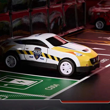 Sada 48 mini autíčok s odťahovacou plošinou a vstavanou garážou