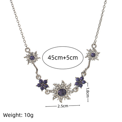 ✨Fialový kamienkový náramok so slnečnými výbojkami