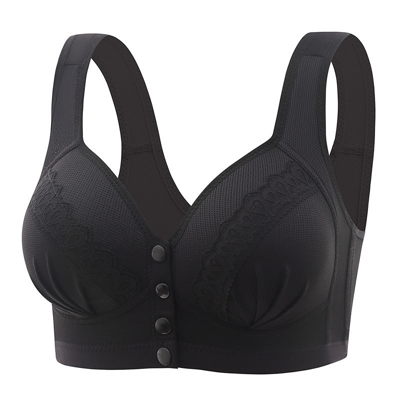 Priedušná bavlnená podprsenka so zapínaním vpredu, príjemná na pokožku