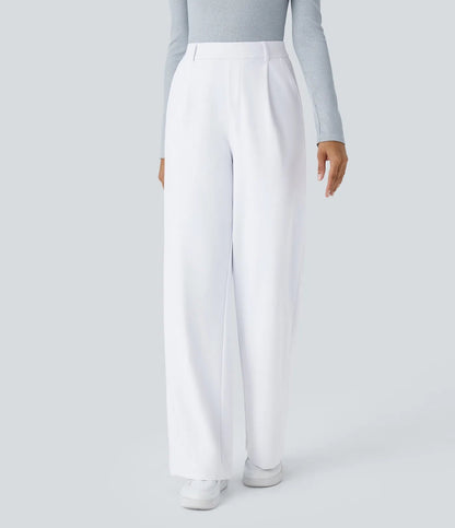 Loose-fit straight-leg pants