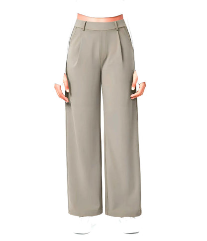 Loose-fit straight-leg pants