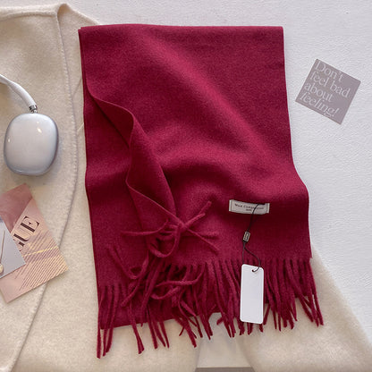 Dámska teplá vlnená šatka jednofarebná