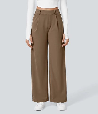 Loose-fit straight-leg pants