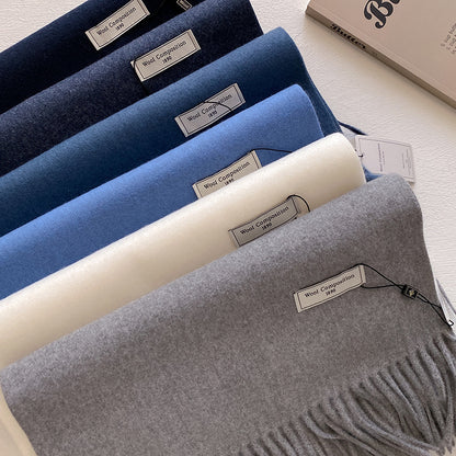 Dámska teplá vlnená šatka jednofarebná