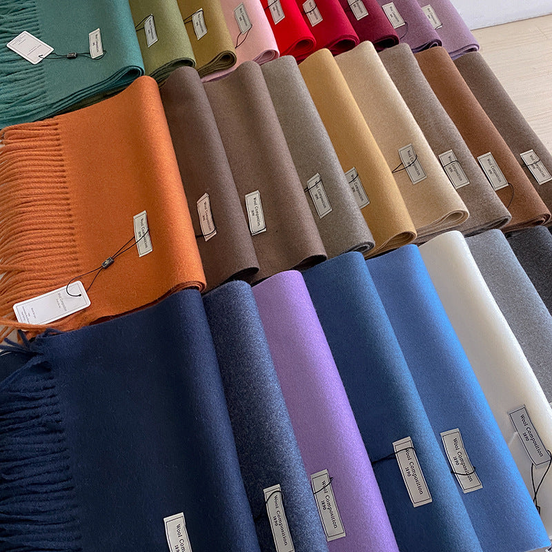 Dámska teplá vlnená šatka jednofarebná