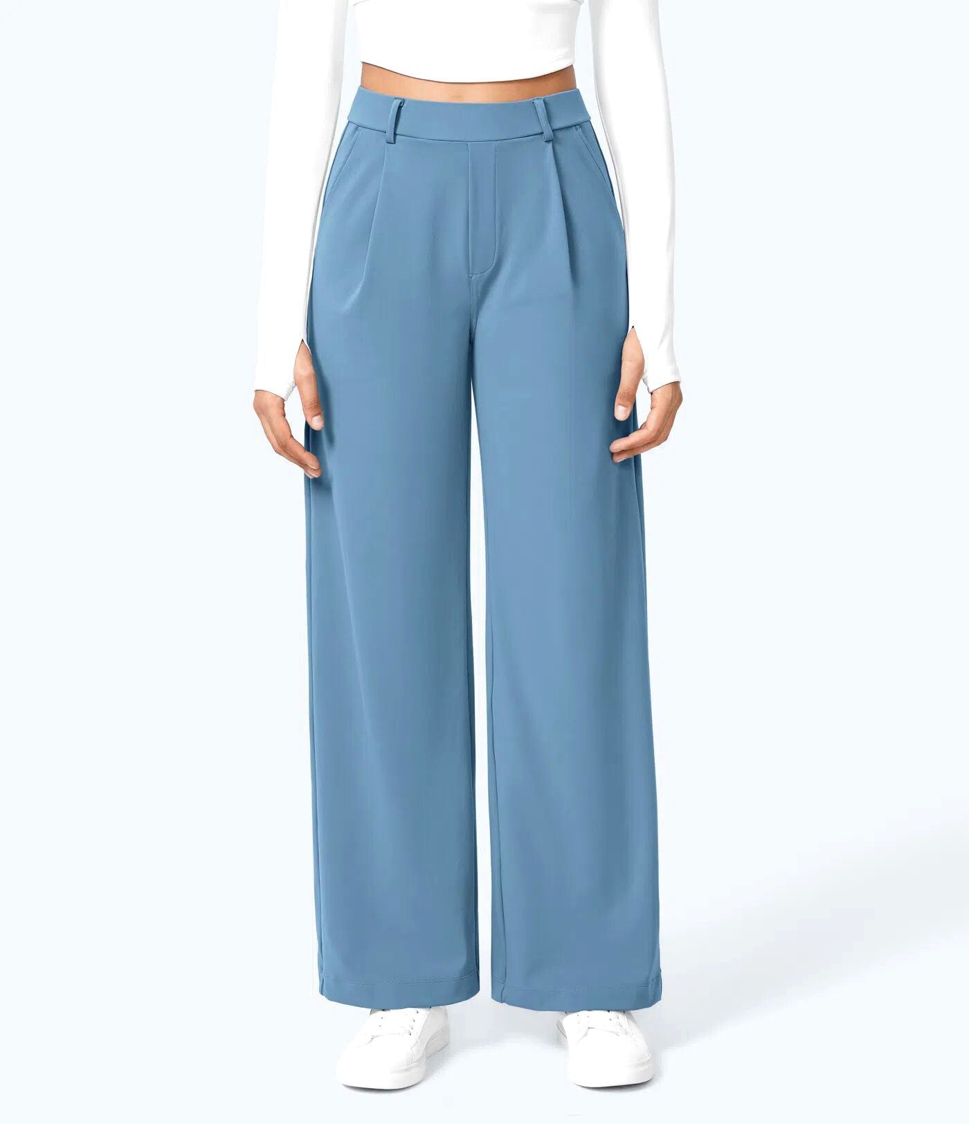 Loose-fit straight-leg pants