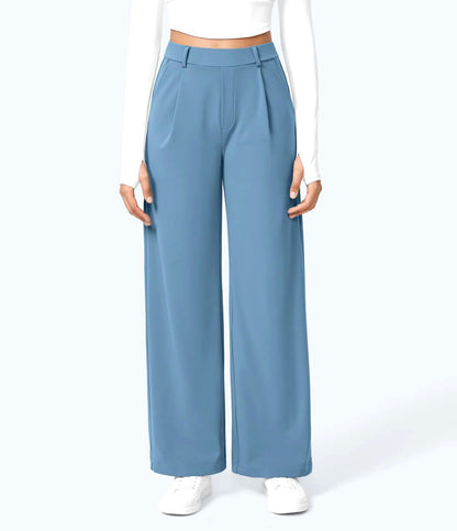 Loose-fit straight-leg pants