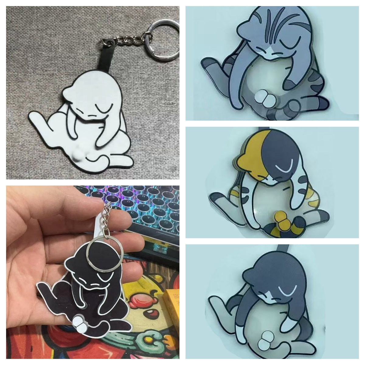 Hranie sa s vajíčkami a kľúčenkou pre mačiatka