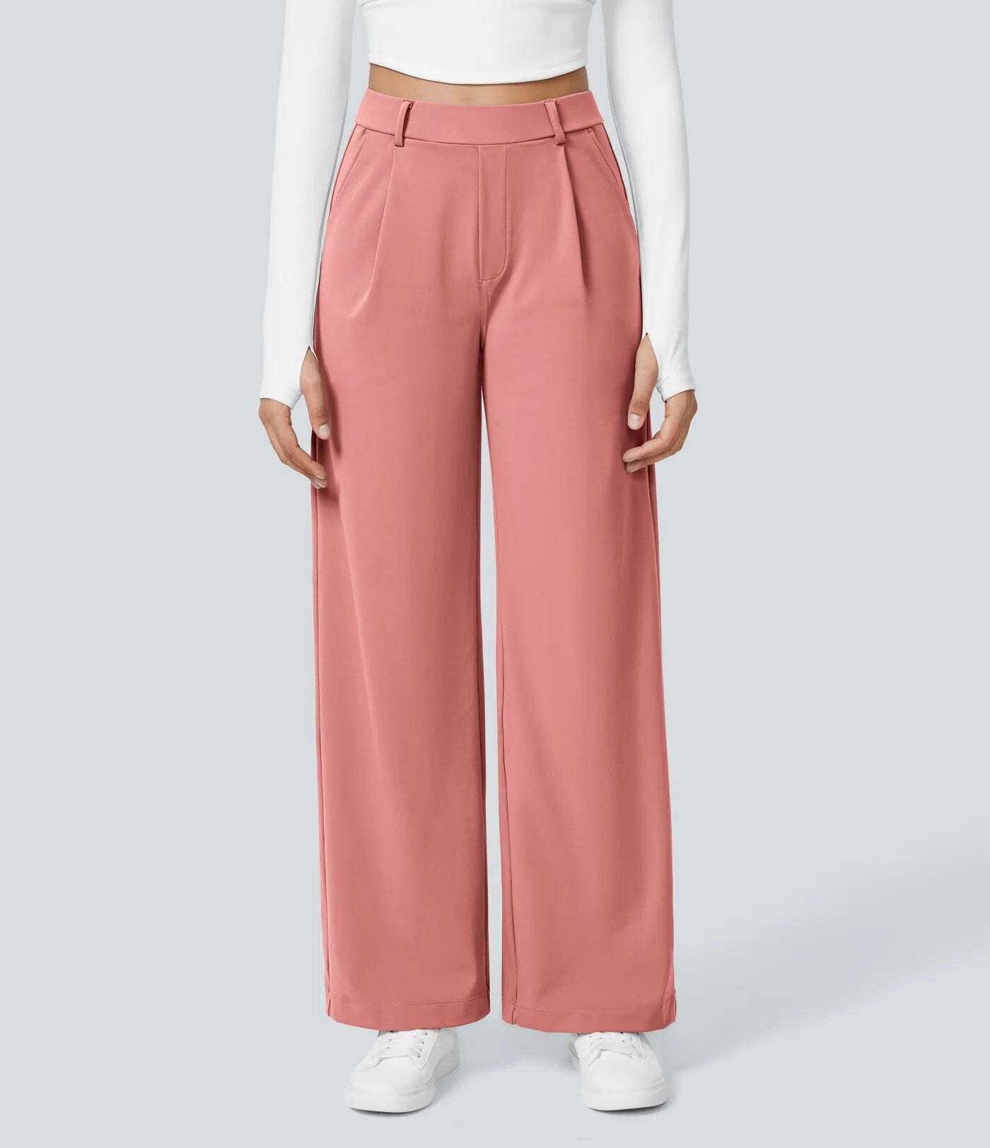 Loose-fit straight-leg pants