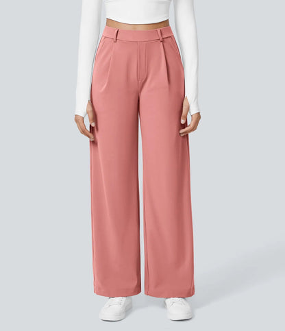 Loose-fit straight-leg pants