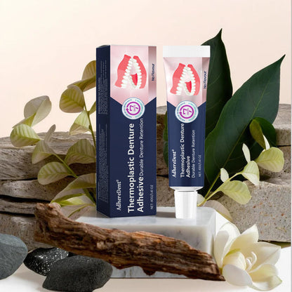 Lepidlo na zubné protézy AdhereDent® – stabilita a prirodzené pohodlie pri nosení