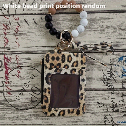 Silikónový držiak na karty s korálkovým náramkom