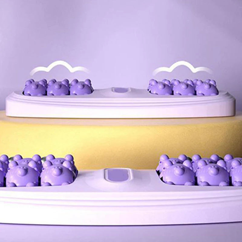 Prenosný dvojitý masážny valec na chodidlá