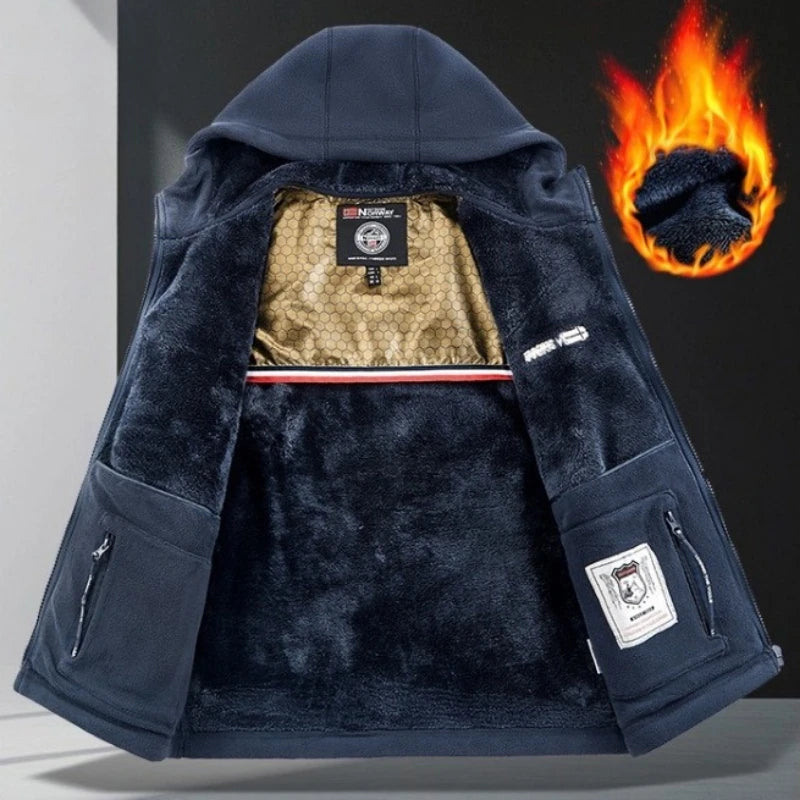 Pánska termoflísová bunda Graphene – ultrateplá zimná bunda s podšívkou Heat-Lock a vetruodolným dizajnom