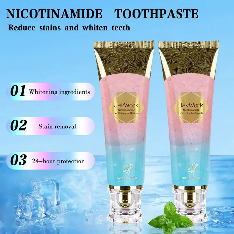 （🔥Kúpte 1 a získajte 1 zadarmo🔥）Sada bieliacich zubných pást s niacínamidom