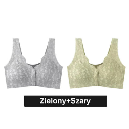 Pohodlná čipkovaná podprsenka na gombíky pre väčšie veľkosti