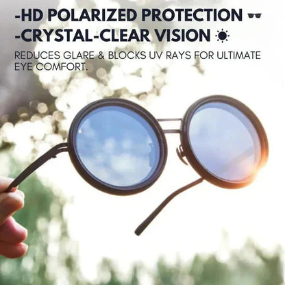 nastaviteľné tmavé polarizačné okrúhle slnečné okuliare