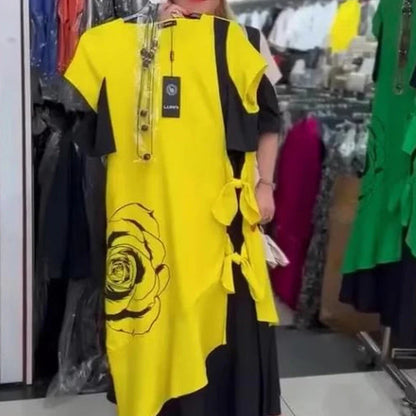 Blokowanie kolorów marszone sukienkę