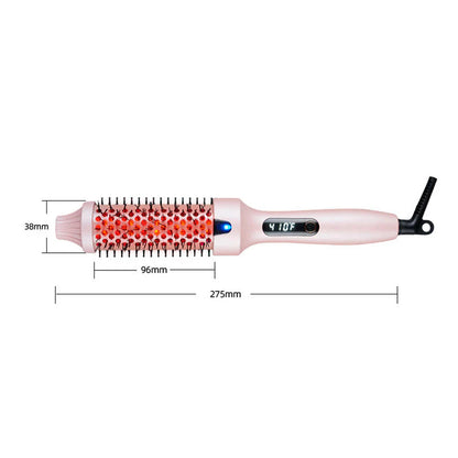 ? 2-in-1 Hair Straightener & Curler – Ionic Anti-Scald Styling Brush with Fast Heating & Adjustable Temperature (Perfect for All Hair Types)