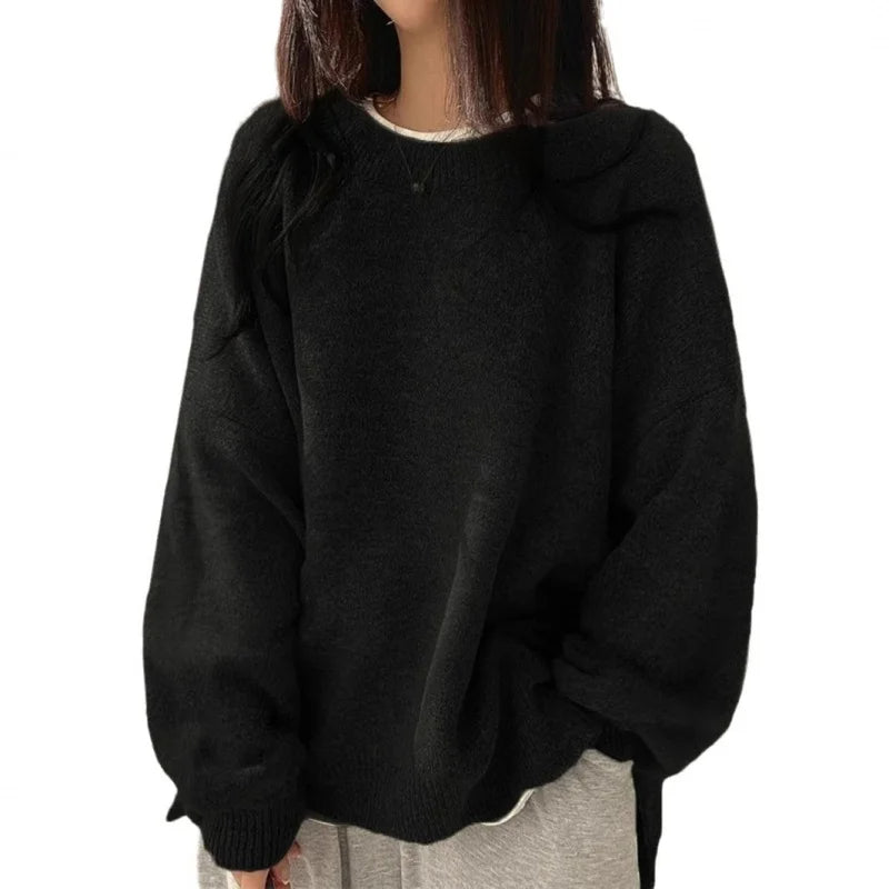 Dámsky sveter s rozdeleným lemom – mäkký, elegantný a štýlový | Voľný strih s rukávmi v tvare lampáša