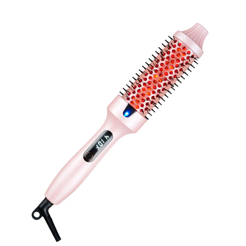 ? 2-in-1 Hair Straightener & Curler – Ionic Anti-Scald Styling Brush with Fast Heating & Adjustable Temperature (Perfect for All Hair Types)