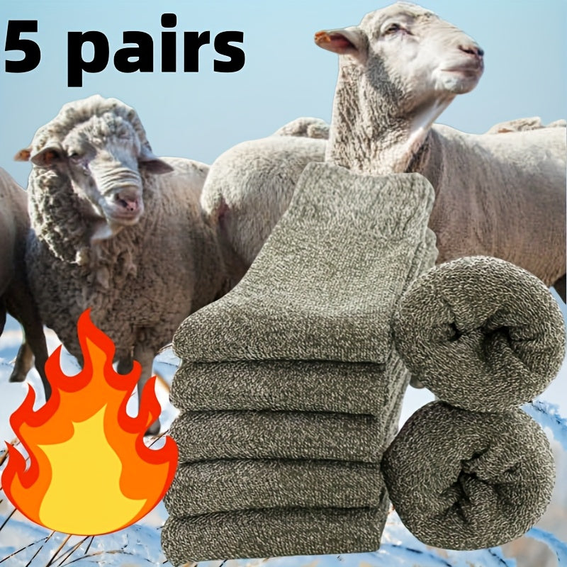 （🔥Časovo obmedzená zľava）Zahustené flísové bavlnené ponožky do polovice lýtok