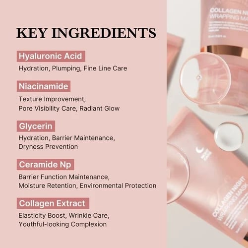 Nočná zábalová maska s kolagénom