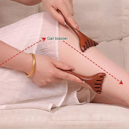 Šesťlaločný energetický masážny hrebeň