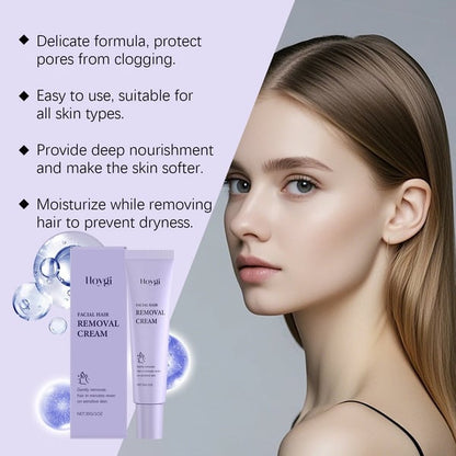 Jemný a bezbolestný krém na odstraňovanie chĺpkov na tvári
