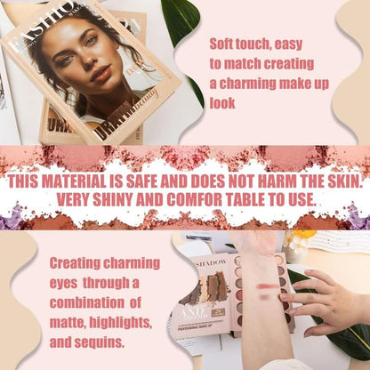 Najpredávanejšia #1 - Paleta očných tieňov s 24 farbami - 5-vrstvová paleta na líčenie v štýle knihy so 67 profesionálnymi odtieňmi (✨VODOODOLNÁ A DLHO TRVÁCNA)