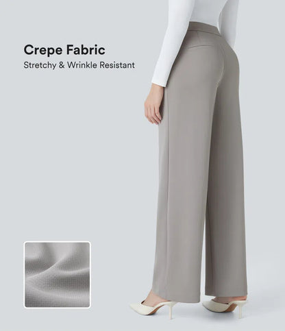 Loose-fit straight-leg pants