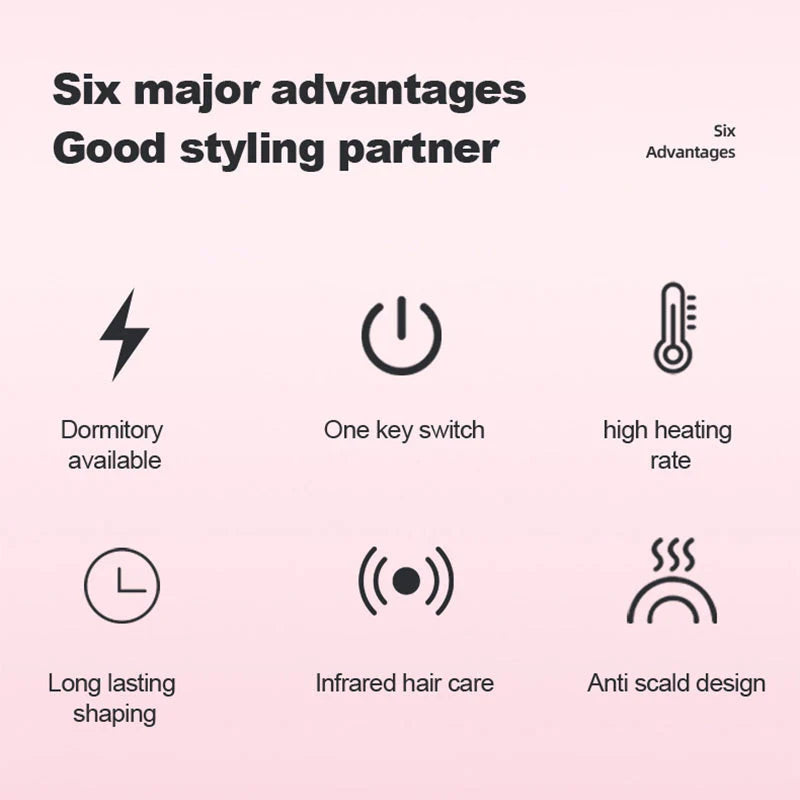 ? 2-in-1 Hair Straightener & Curler – Ionic Anti-Scald Styling Brush with Fast Heating & Adjustable Temperature (Perfect for All Hair Types)