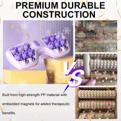 Prenosný dvojitý masážny valec na chodidlá