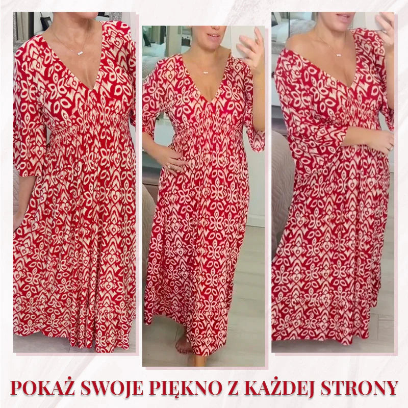 ✨Nové kvetinové ležérne šaty s výstrihom do V